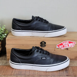 Vans 8 W Era Black Classic Tumble Leather SK8 Low Top Sneakers Shoes Skater